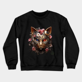 digital cat Crewneck Sweatshirt